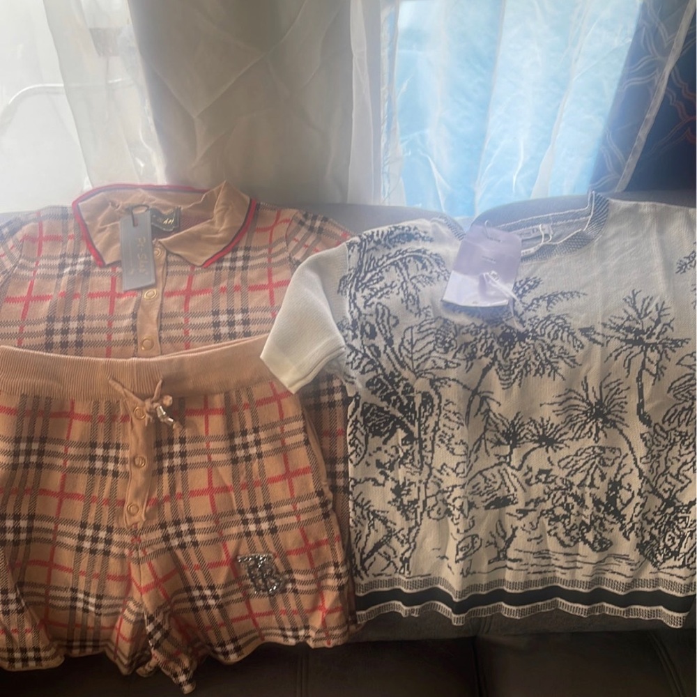 Knitted shirt and short